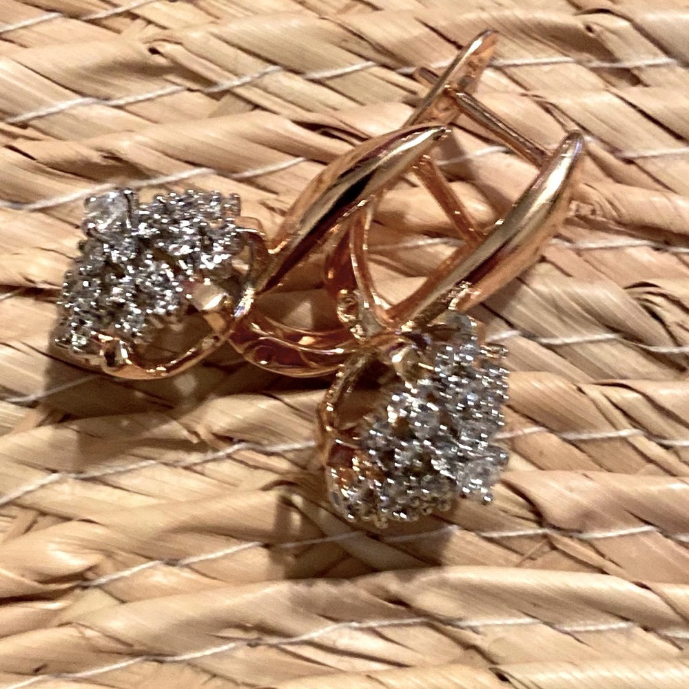 New earrings gold filled 18K Cubic zirconium - Picture 5 of 17